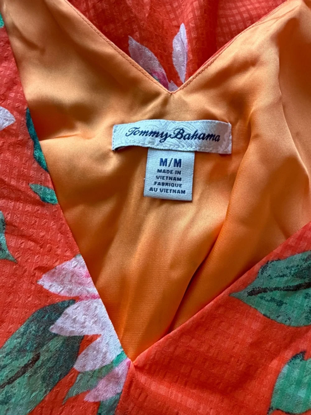 Tommy Bahama Orange Floral High-Low Maxi Dress - Picture 4 of 5